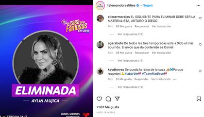 La eliminada de La Casa de los Famosos