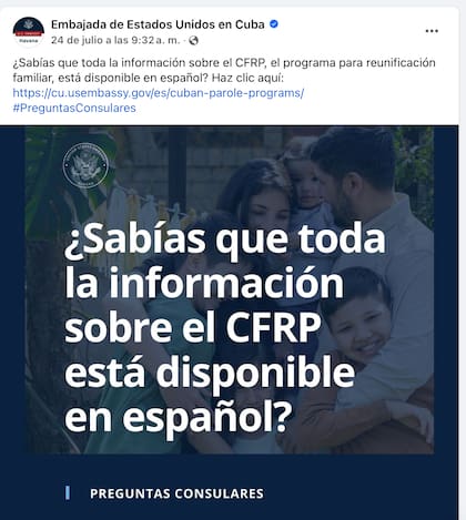 La Embajada de Estados Unidos en Cuba promovió el programa CFRP