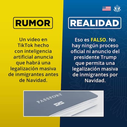 La Embajada de Estados Unidos en México aseguró que la noticia de legalización masiva de inmigrantes es falsa (X/@USEmbassyMEX)