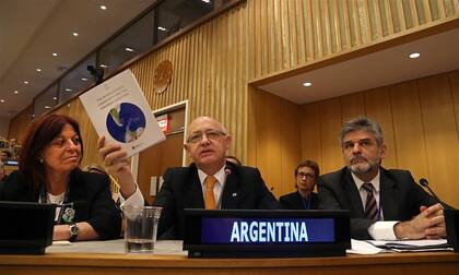 La embajadora Marita Perceval y Timerman, en la sesión de la ONU de ayer