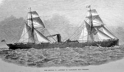 La embarcación en la que llegó Terrero fue botada como Leopold II en 1873. Al año siguiente fue adquirida por la Royal Mail Company que la rebautizó Minho. En 1887 pasó a llamarse Aslan y naufragó en el Mar Rojo en 1901.