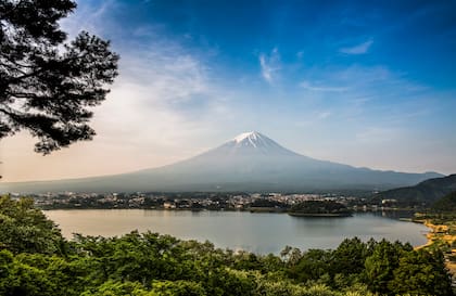 La emblemática figura del monte Fuji.