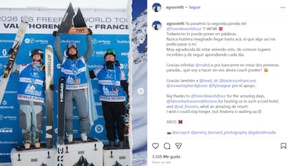 La emoción de Agostina Vietti que conquistó la fecha en Val Thorens
