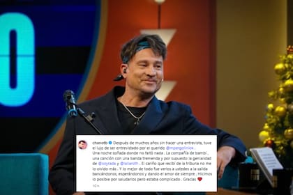 La emoción de Chano tras dar su primera entrevista en mucho tiempo (Foto: Instagram @chanotb)