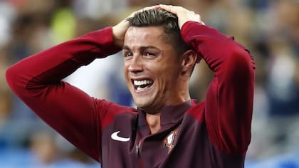 La emoción de Cristiano Ronaldo durante la consagración de Portugal