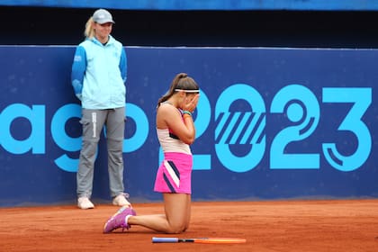 La emoción de Riera, el año pasado, en los Juegos Panamericanos de Santiago: ganó el bronce en singles y dobles