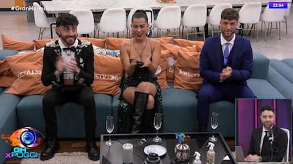 La emoción de Ulises, Luz y Tato al ver el video que preparó Gran Hermano (Foto: Captura Gran Hermano)