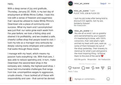 La empleada compartió sus motivos a través de una carta en redes sociales