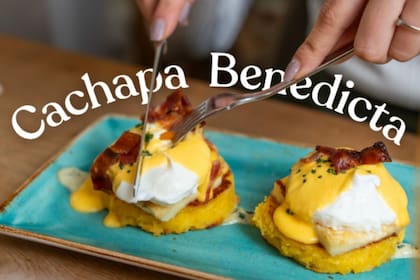 La emprendedora denominó a este plato fusionado "Cachapa Benedicta" y es furor en redes
