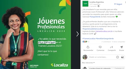 La empresa anunció la oferta laboral a través de LinkedIn.