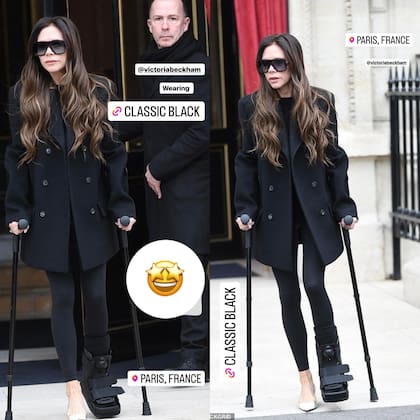 La empresa que fabricó las muletas elogió a Victoria Beckham