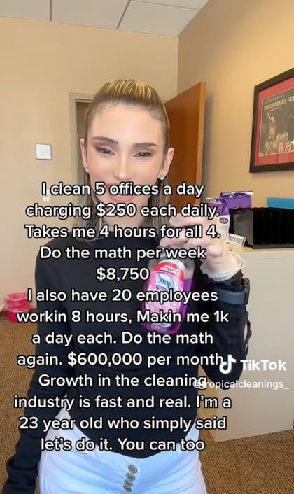 La empresaria publicó dijo en TikTok a cuánto ascienden sus ganancias