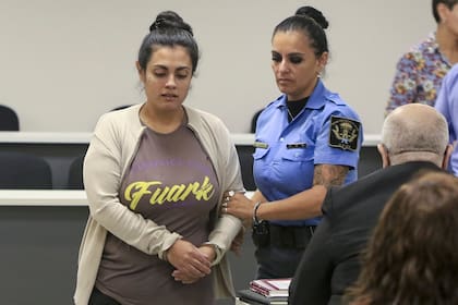 La enfermera Brenda Agüero, en una de las audiencias del juicio en su contra, hace un año