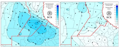 La entidad rosarina recordó cómo fueron las lluvias en septiembre del 2022 y 2023