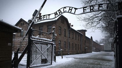 La entrada a Auschwitz