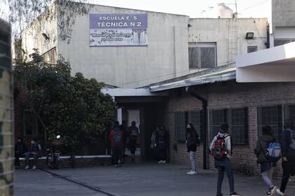 La entrada a la escuela esta mañana