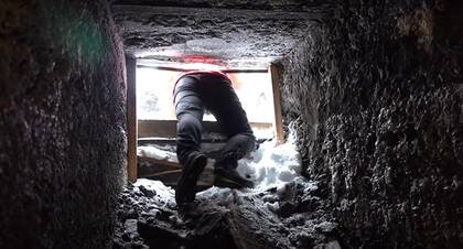 La entrada al búnker