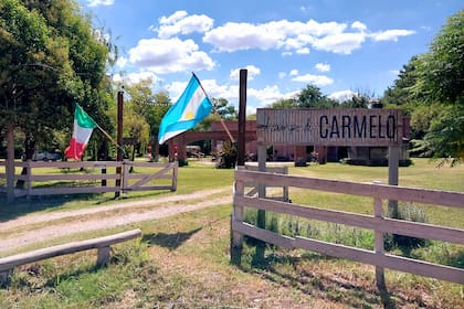 La entrada al restaurante de campo