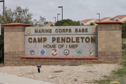 La entrada de Camp Pendleton en in Oceanside, California.