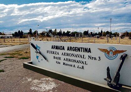 La entrada de la base aeronaval Almirante Zar, en Chubut, donde ocurrió la Masacre de Trelew