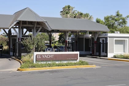 La entrada del barrio El Yacht, de Nordelta, donde fue allanada la casa del empresario Faroni