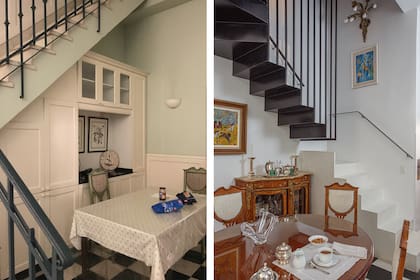 La escalera original era de granito. Ahora, más liviana, de hierro y terrazzo.