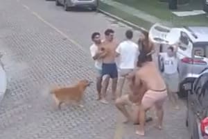 Se difundió un nuevo video de la brutal pelea de tres futbolistas argentinos de Fortaleza con unos vecinos