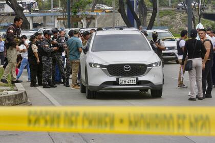 La escena del crimen del fiscal César Suárez, asesinado en Guayaquil  