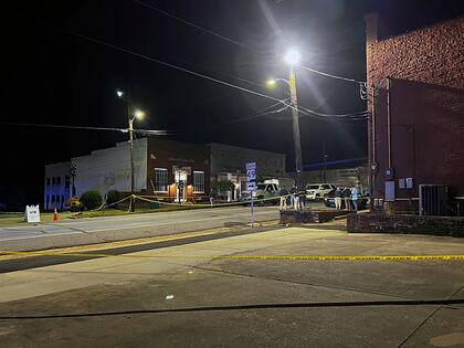 La escena del tiroteo en Dadeville, Alabama