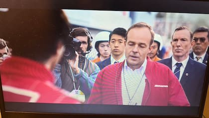 La escena en la que aparece Martín Ku en la serie sobre Ayrton Senna