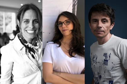La escritora argentina Gisela Antonuccio, la historiadora del arte mexicana Veka Duncan y el escritor argentino Gabriel Vázquez