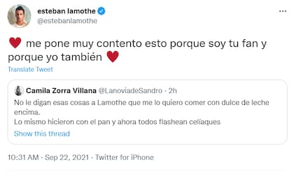 La escritora Camila Sosa Villada bancó al actor Esteban Lamothe por su papel en la nueva tira de Polka y él le respondió.