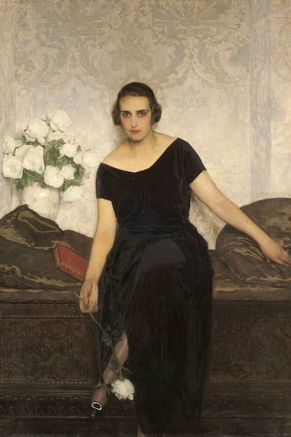 La escritora retratada por el artista español Anselmo Miguel Nieto, en 1922, cuando la ruptura con Monaco Estrada era inevitable.