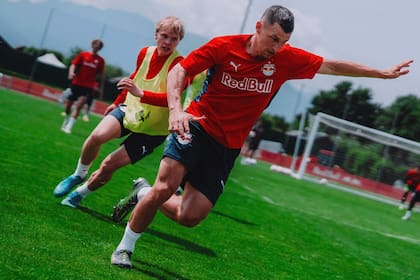 La escuadra de Thomas Letsch se prepara para su encuentro del domingo. Foto: IG Salzburg