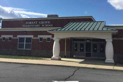 La escuela donde Rodríguez trabajaba como docente de música, en Virginia