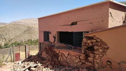 La escuela donde trabajaba Nesreen resultó gravemente dañada por el terremoto