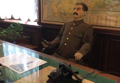 La escultura de cera del dictador Joseph Stalin en su casa-museo de Sochi