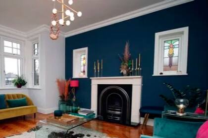 El living, uno de los ambientes donde el cambio es impresionante