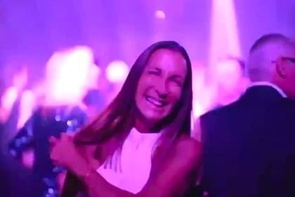 La esposa de Cristian Ritondo, Romina Diago, en la fiesta del fiscal Ramiro González