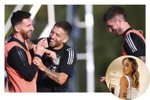 La esposa del futbolista bromeó a la distancia