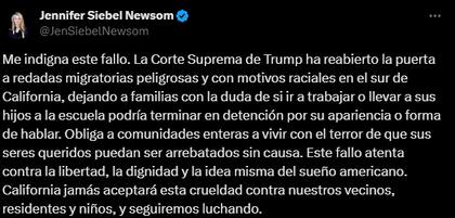 La esposa del gobernador brindó su visión sobre el fallo de la Corte Suprema