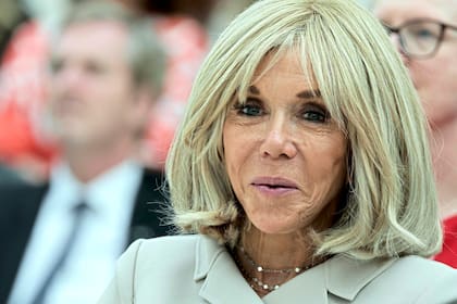 La esposa del presidente francés, Brigitte Macron, asiste a una ceremonia durante su visita al Museo Británico de Londres el 9 de julio de 2025