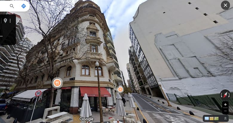 La esquina de Arroyo y Suipacha donde fue visto Insaurralde y se investiga si tiene oficinas allí