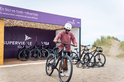 La estación de bicicletas de Supervielle se encuentra en la entrada del balneario María del Mar.