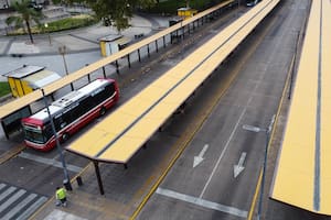La estación de Once, desértica, una postal del paro de la CGT contra la gestión de Javier Milei