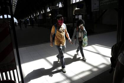 La estación de Retiro esta mañana