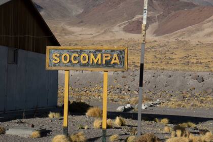 La estación de Socompa, en la frontera entre Argentina y Chile. Hasta aquí llega el ramal C 14 antes de pasar al país vecino. Fotos: Soledad Gil