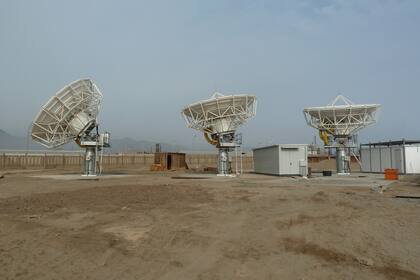 La estación de telecomunicaciones en Perú