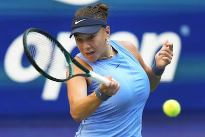 La estadounidense Amanda Anisimova, en acción