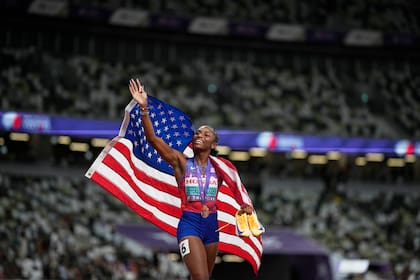 La estadounidense Melissa Jefferson-Wooden ganó tres oros en el Mundial de Atletismo 2025